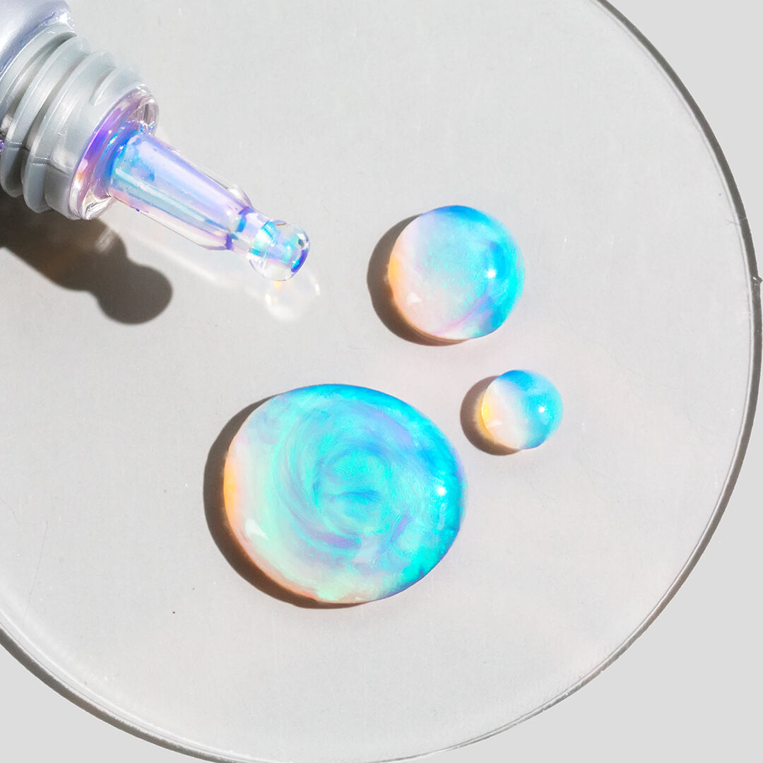 COSMEDIX OPTI CRYTSAL AUGENPFLEGE FLUESSIGKRISTALL PRODUKT SWATCH GLAS