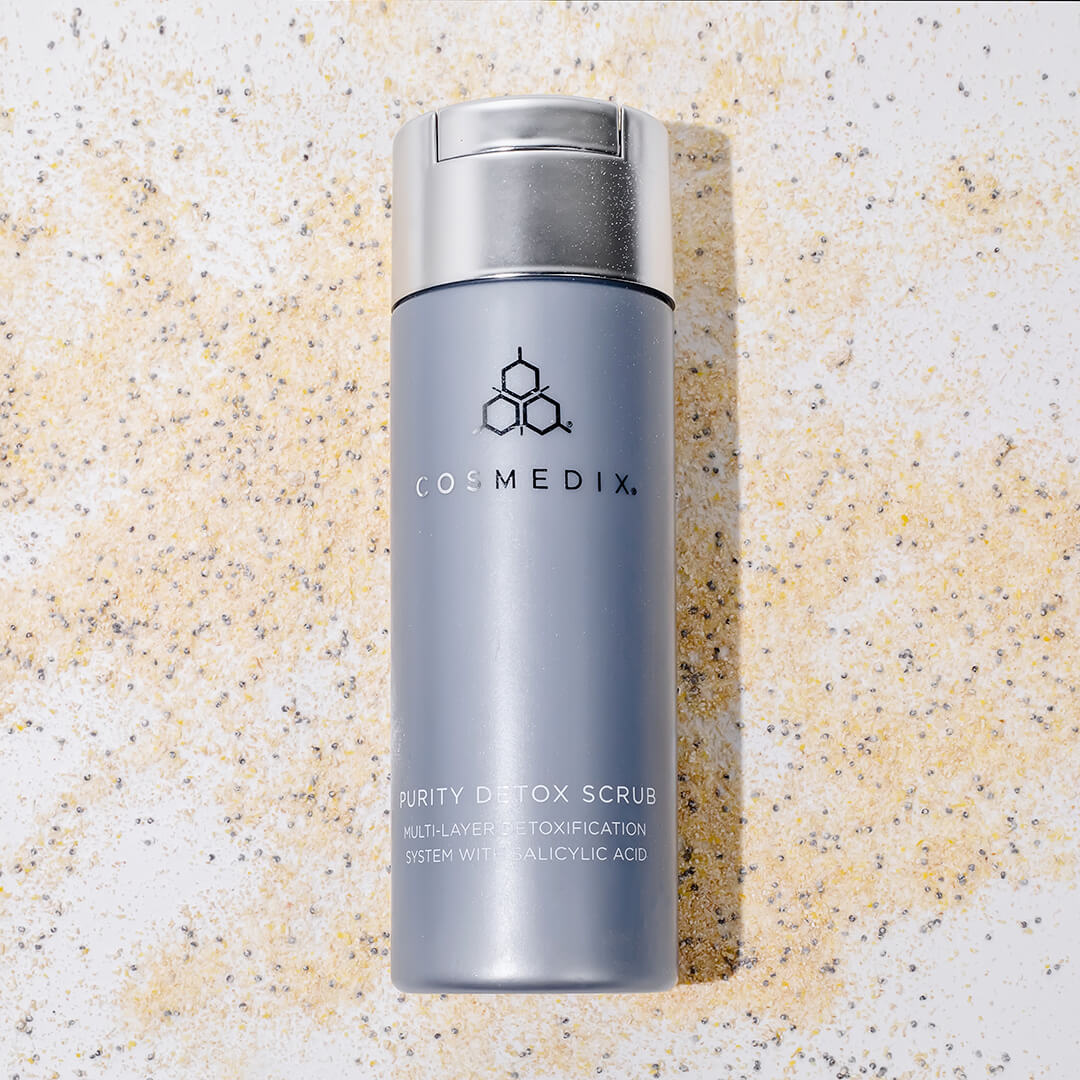 COSMEDIX PURITY DETOX SCRUB PULVER PRODUKT SWATCH